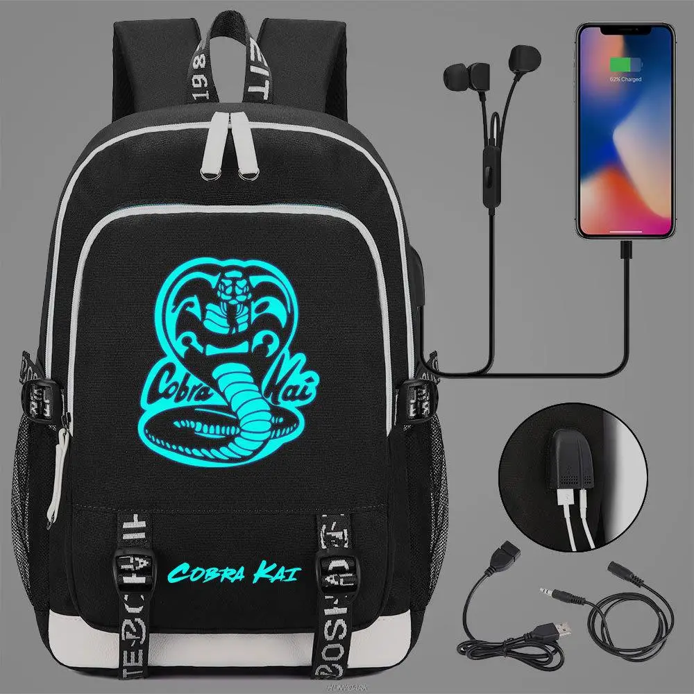 Мужской холщовый рюкзак для ноутбука Cobra Kai школьные ранцы мальчиков-подростков