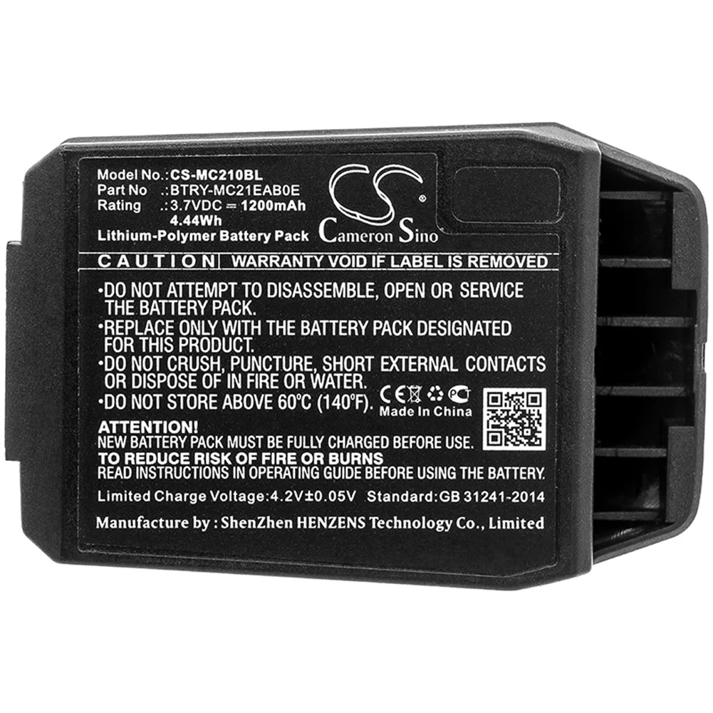 

Cameron Sino 1200mA Battery for Motorola MC21,MC2100,MC2180 82-105612-01,BTRY-MC21EAB0E