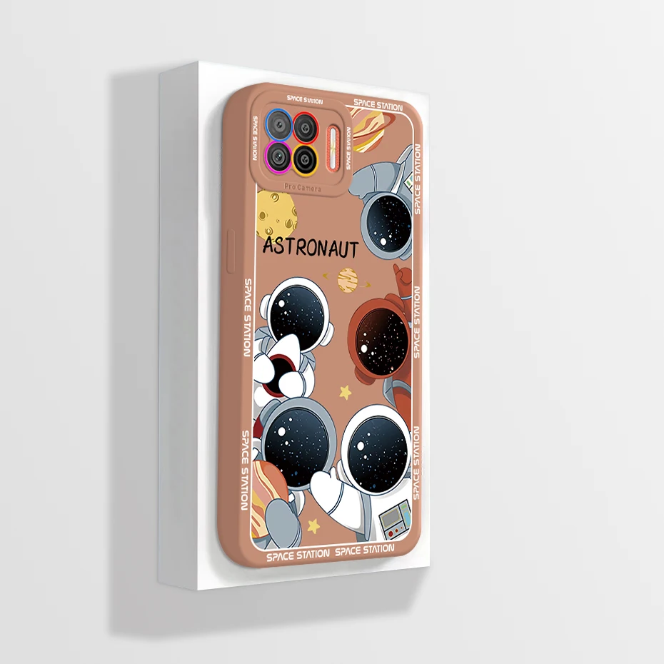 Задняя панель из жидкого силикона для OPPO Reno 4 lite