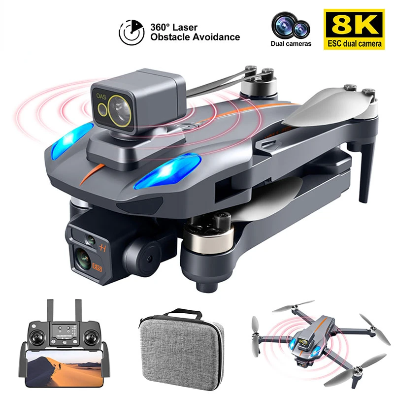 

GPS Drone 4K Professional Obstacle Avoidance 8K DualHD Camera Brushless Motor Foldable Quadcopter RC Distance 1200M