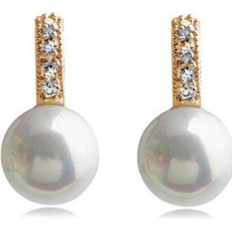 Качественные серьги roundimulated pear Прямая поставка романтическое милое Новое