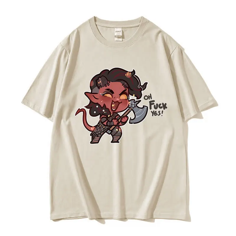 Забавная футболка Karlach balхард ворота 3 новинка 2024 Мужская и Женская Ретро модная