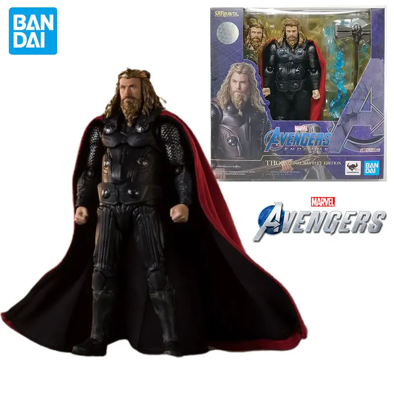 

Bandai Original SHF The Avengers: Endgame Thor Anime Action Figures Model Toys Ornaments CollectibleToys for Children Gifts