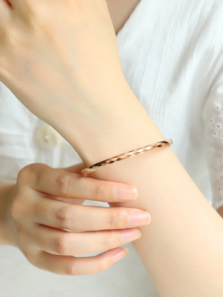 Браслет Saya из розового золота женский браслет Sansheng Sanshi вольфрамовой стали