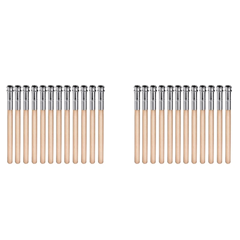 

24 шт., деревянные карандаши с алюминиевой ручкой