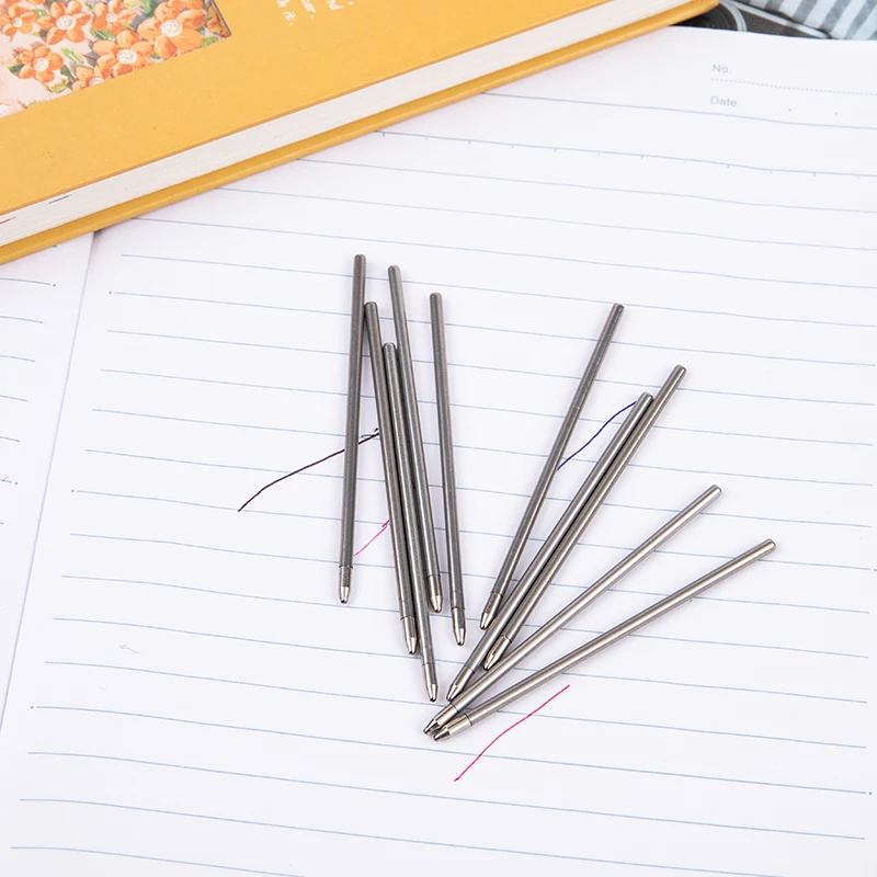 

10pcs 6.7cm Metal Diamond Crystal Pen Special Refill For Ballpoint Pen Rod 0.5mm