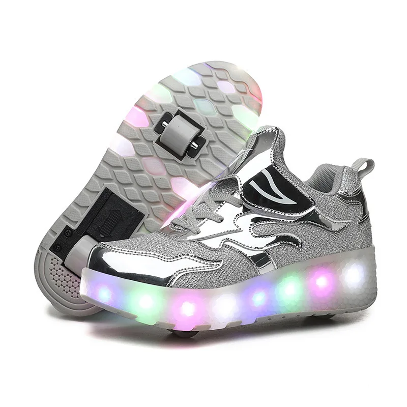adult Roller Shoes Fashion Double Row Sliding New 2022Roller Skates Wheel Brake Sneaker Quad