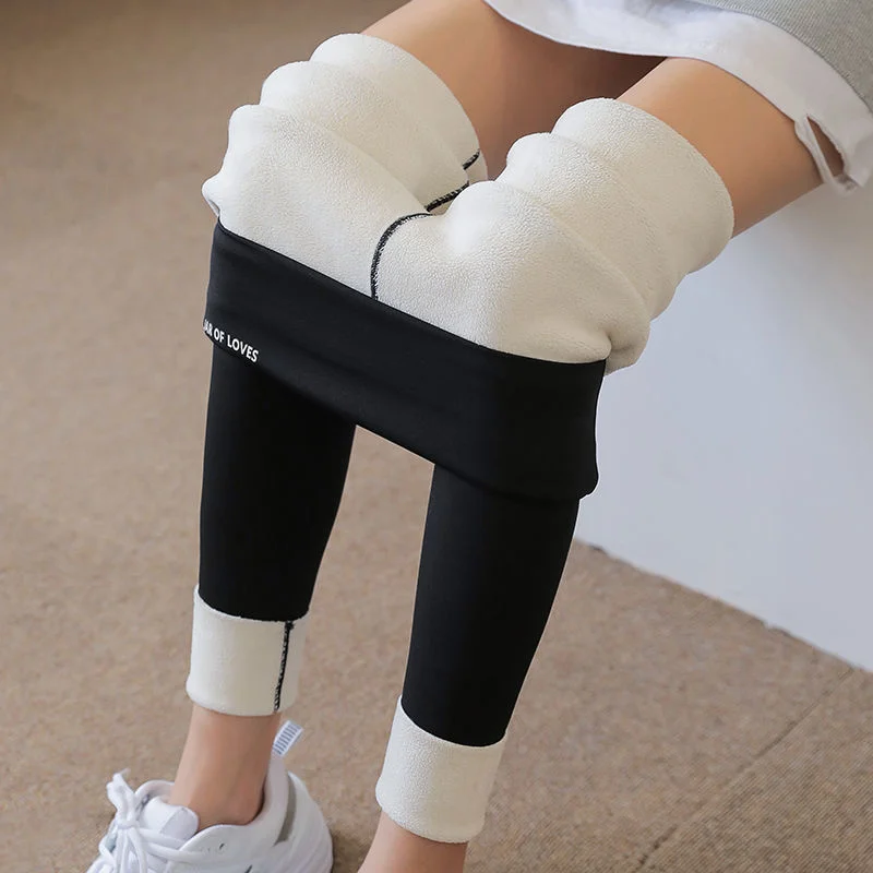 Winter Cashmere Thickened Lamb Fleece Shark Skin Leggings Women Wear 2021 Tight Hip Lifting Seamless