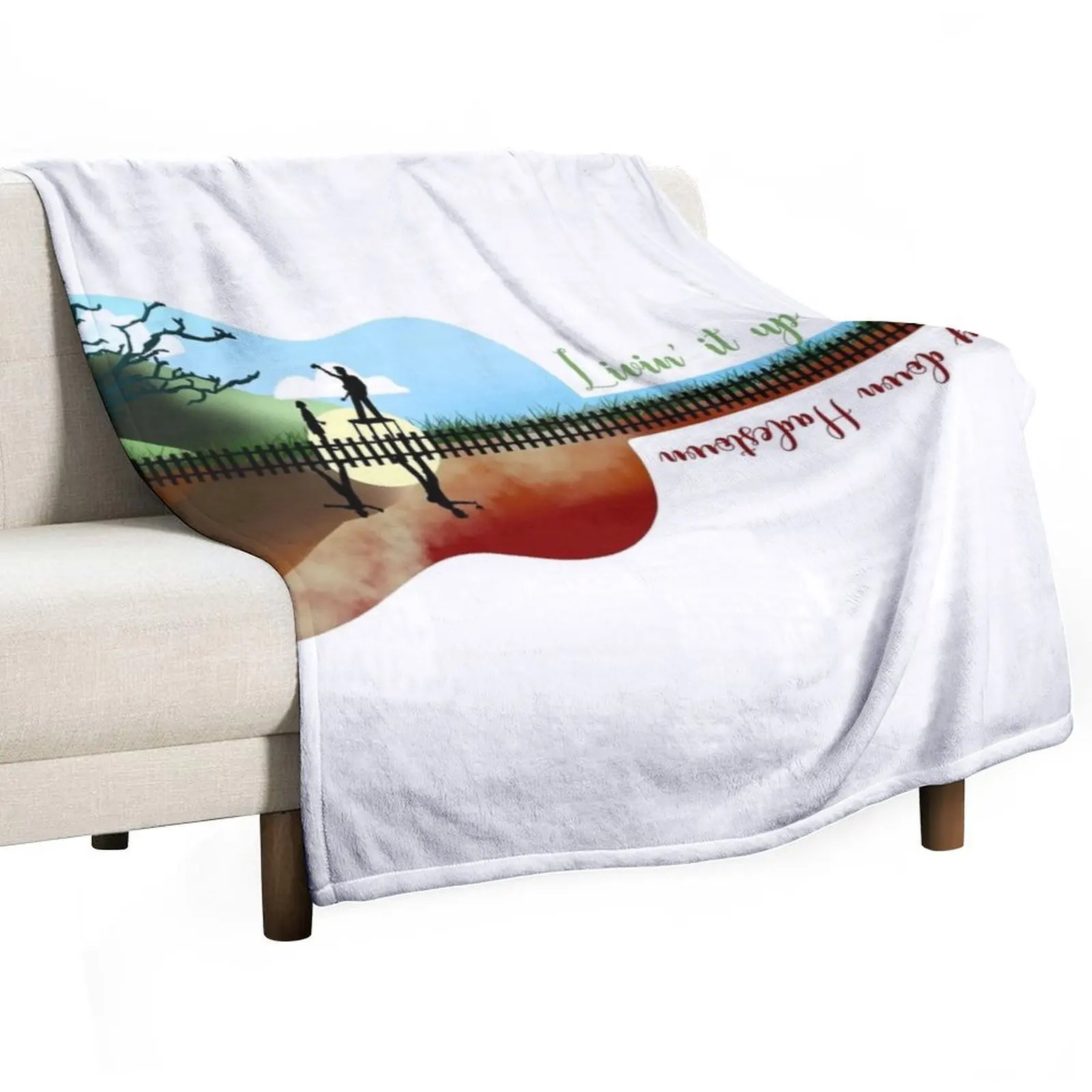 Плед-одеяло с силуэтом гитары от Hadestown многофункциональные одеяла для детей