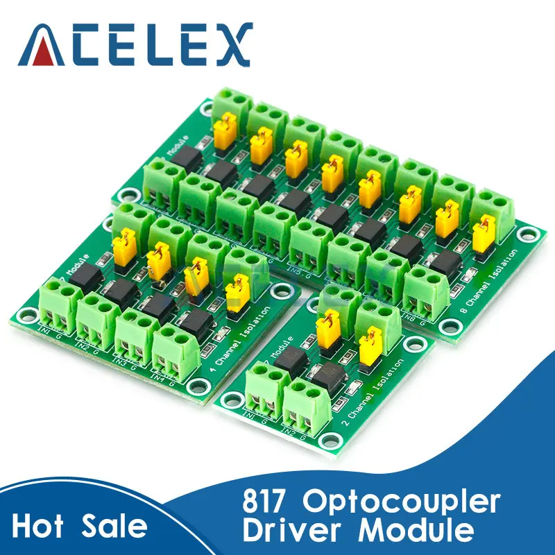 

PC817 3.6-30V 2 4 Channel Optocoupler Isolation Board Voltage Converter Adapter Module Driver Photoelectric Isolated Module 817