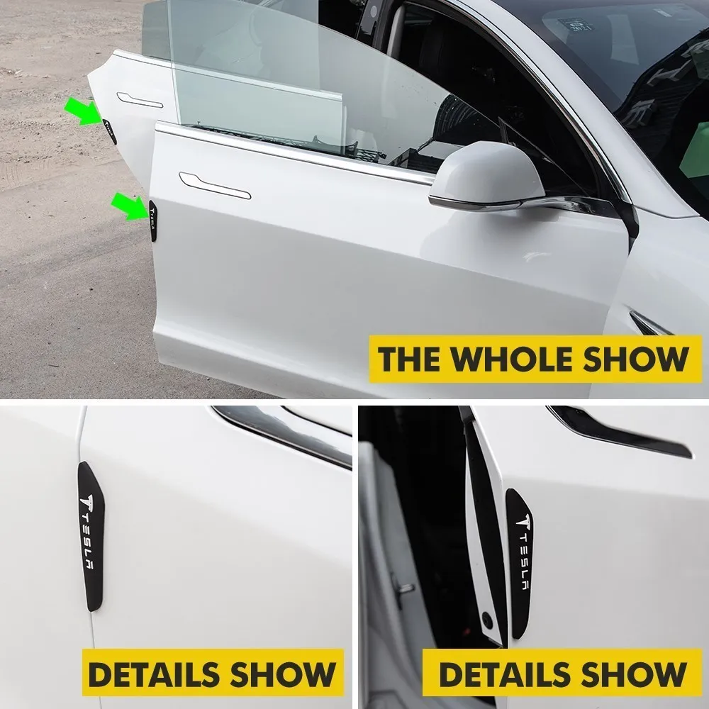 

4Pcs/Set Tesal Car Door Bumper Protector For Tesla Model 3 2022 Accessories Door Guard Protective Model Y Model S Model X