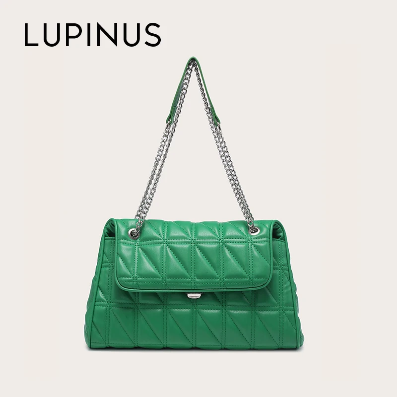 

LUPINUS 2022 New Simple Underarm Women's Bag Fashion Chain Design Shoulder Lingge Women Bag INS Style Retro Women's Diagonal Bag