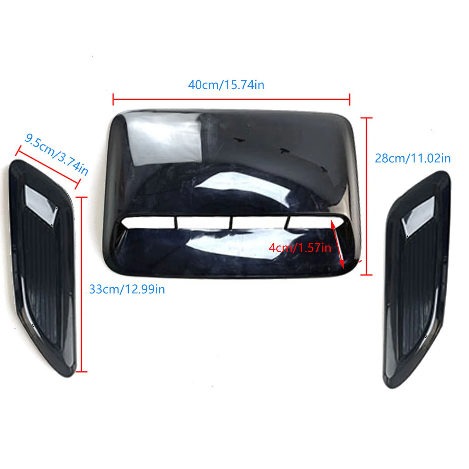 

40 См Универсальная Крышка Вентиляционного Отверстия Капота Автомобиля, Боковая Крышка Воздухозаборника, Декоративная Наклейка