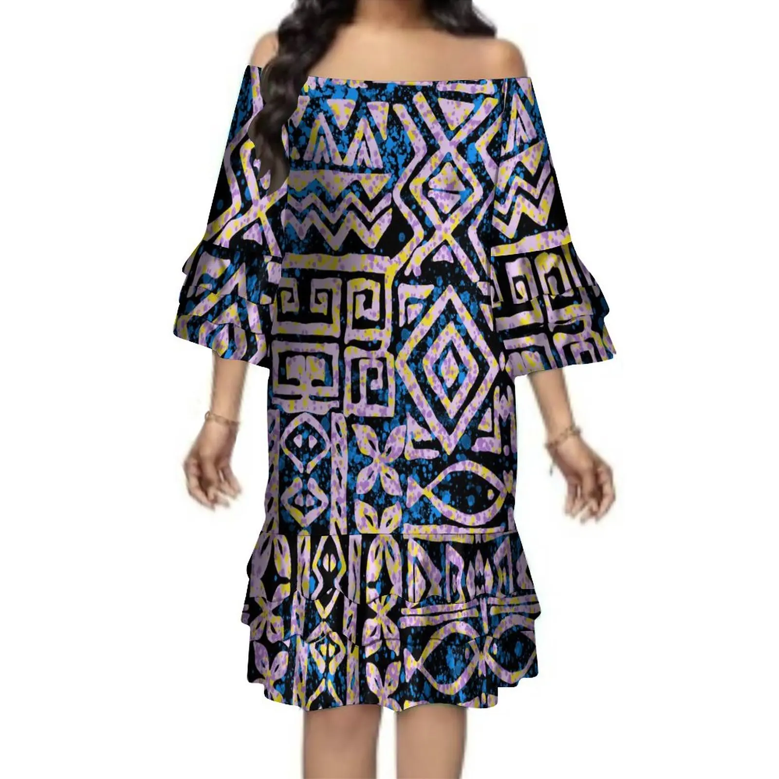 2024 женское платье в стиле острова Самоа мужская рубашка женская одежда высокого