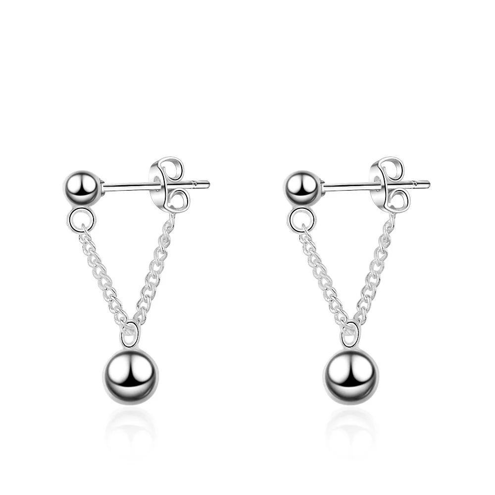 

Женские серьги-гвоздики из серебра 925 пробы, с круглым шариком