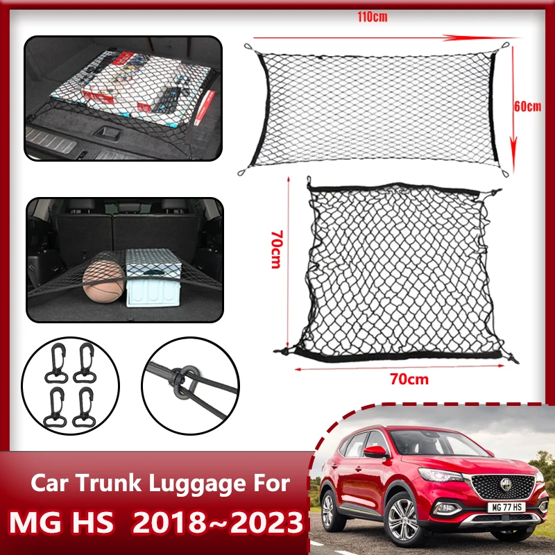 

Car Trunk Net For MG HS AS23 MGHS Plug-in Ehs Phev 2018~2023 Car Trunk Network Mesh Luggage Fixed Hook Elastic Storage Cargo Net