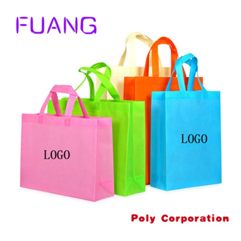 Wholesale Portable Shopping Bags Reusable Eco Friendly Non - woven Bags Custom Logo Fabric Non woven Shopping Bag