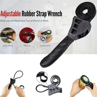 rubber strap wrench multi function adjustable belt spanner universal wrench tool universal oil filter spanner for all size lids