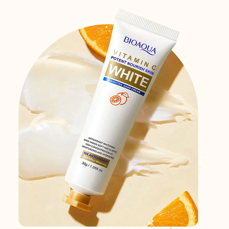 

BIOAQUA Vitamin C Whitening Hand Cream Moisturizing Brightening Anti Dry Crack Anti-wrinkle Hands Skin Care Products