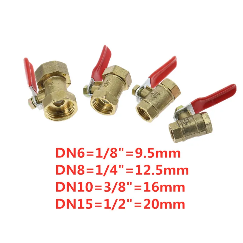 

Латунные шаровые краны 1/8", 1/4", 3/8", 1/2"