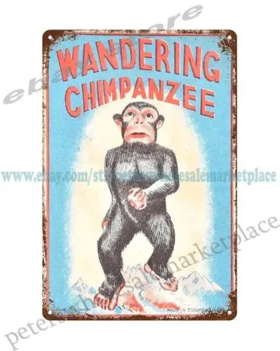 Настенное искусство ретро-игрушка ЯПОНИЯ Windup WANERING CHIMPANZEE игровой дом