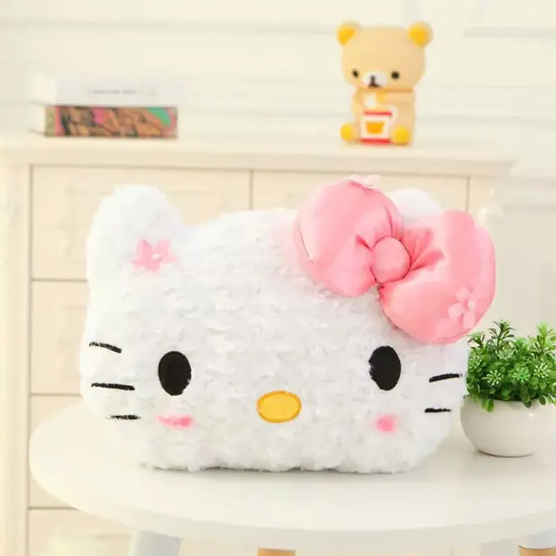 Kawaii Anime merhaba Kitty peluş oyuncak KT kedi melodi peluş bebek uyuklayan battaniye yatak klima yorgan noel hediyesi