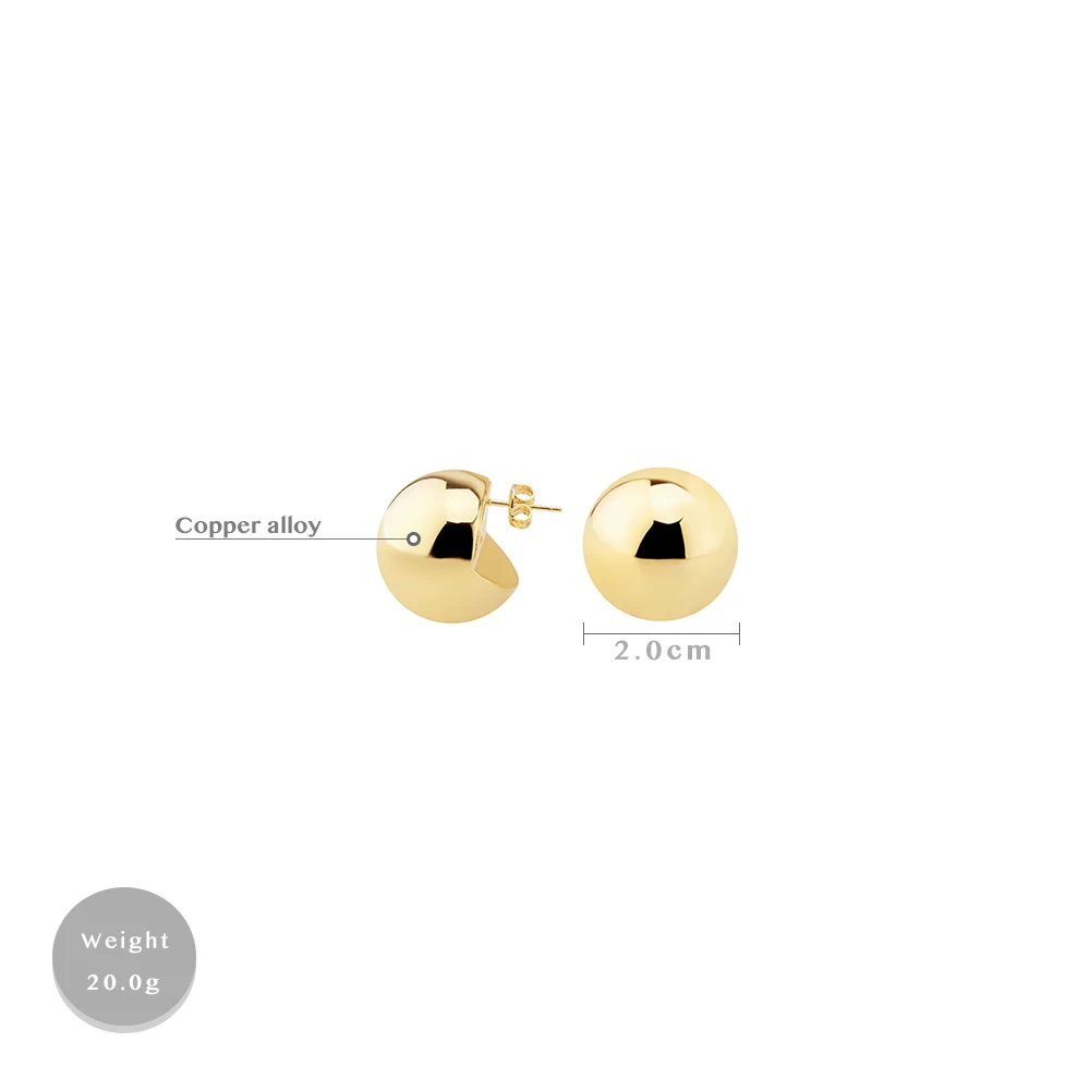 Женские полые серьги из медного сплава с простым дизайном