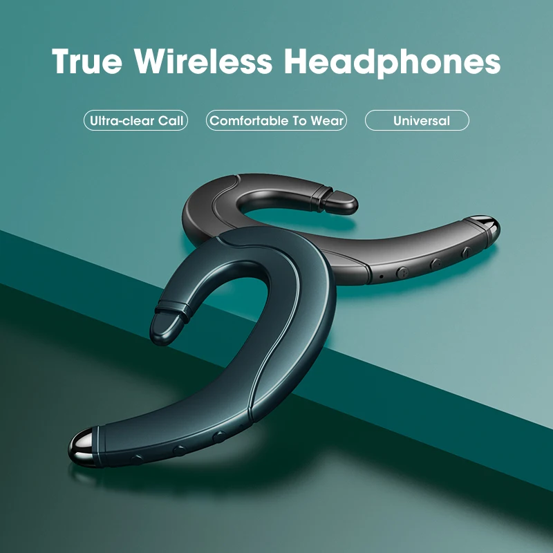 

New TWS Headphone Bluetooth 5.0 Wireless Bone Conduction Earphone Handsfree Headsets With Microphone Headphone For Xiaom Huawei