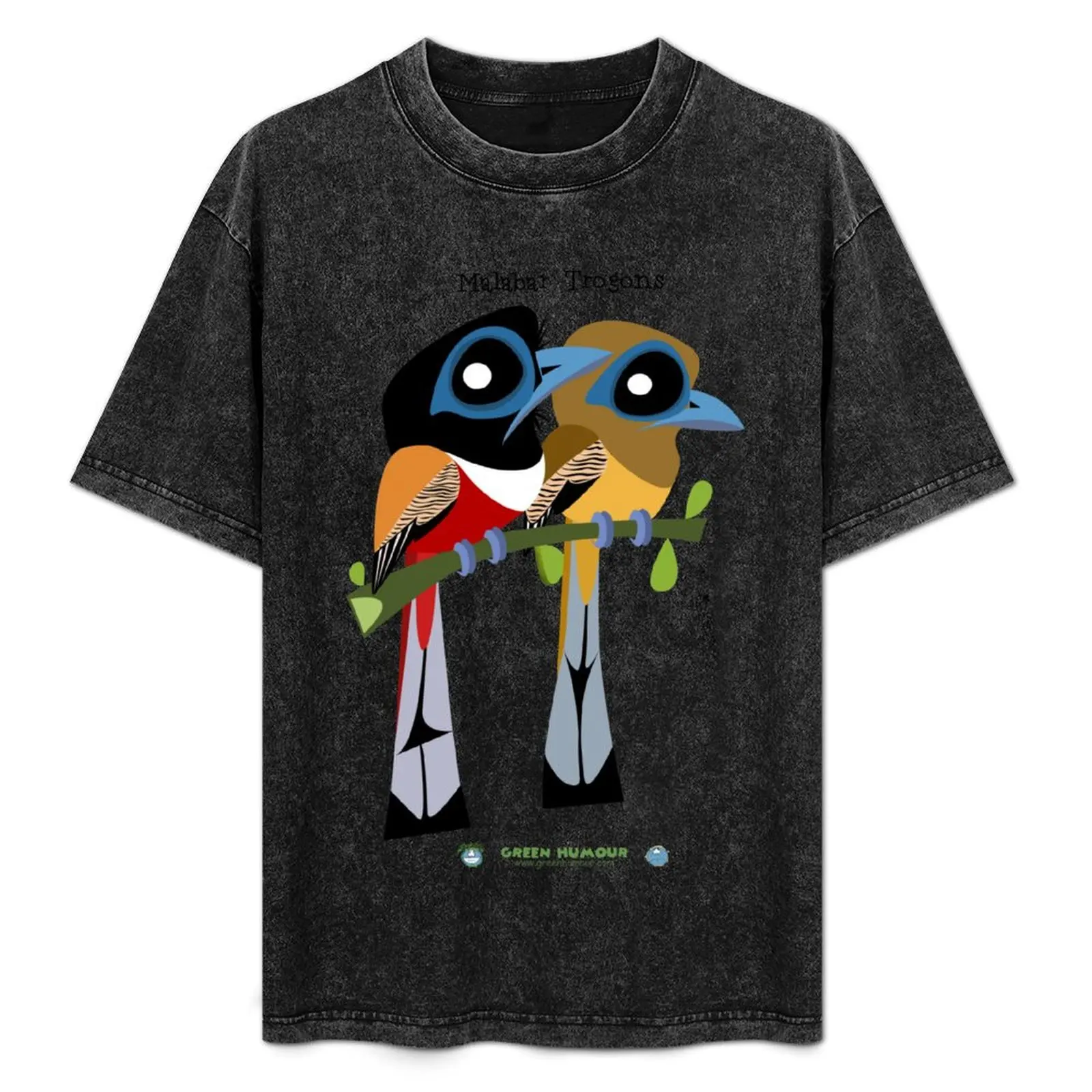 Футболка Malabar Trogon с карикатурой одежда хиппи летняя графическая футболка
