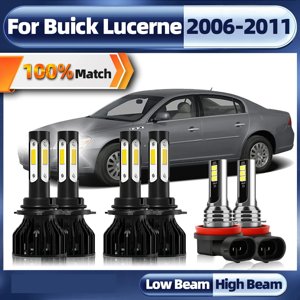 

60000LM H11 LED Headlight 360W HB4 HB3 9005 9006 Turbo Lamp 6000K Car Fog Light For Buick Lucerne 2006 2007 2008 2009 2010 2011