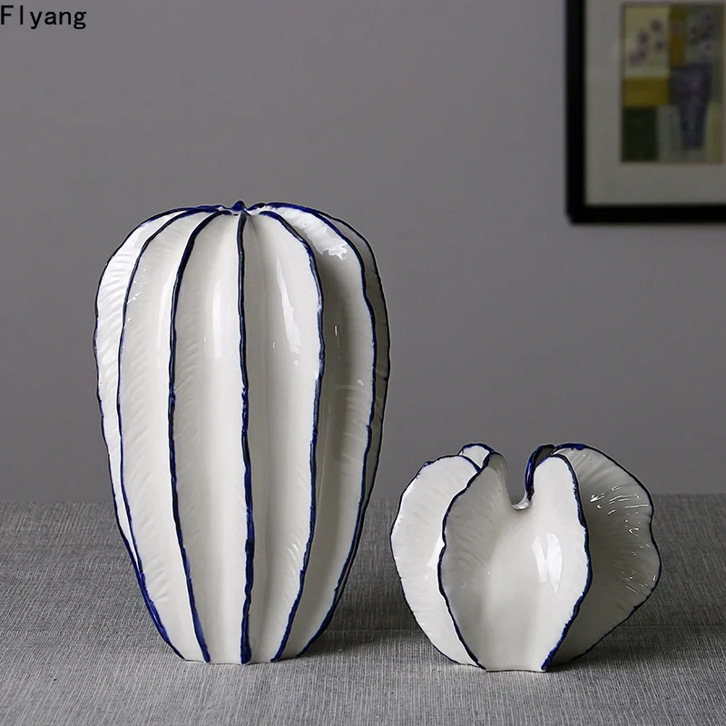 

Decor Nordic Vases White Vase Ceramics Crafts Floral Flower Arrangement Simulation Star Fruit Porcelain Vases Living Room Decor