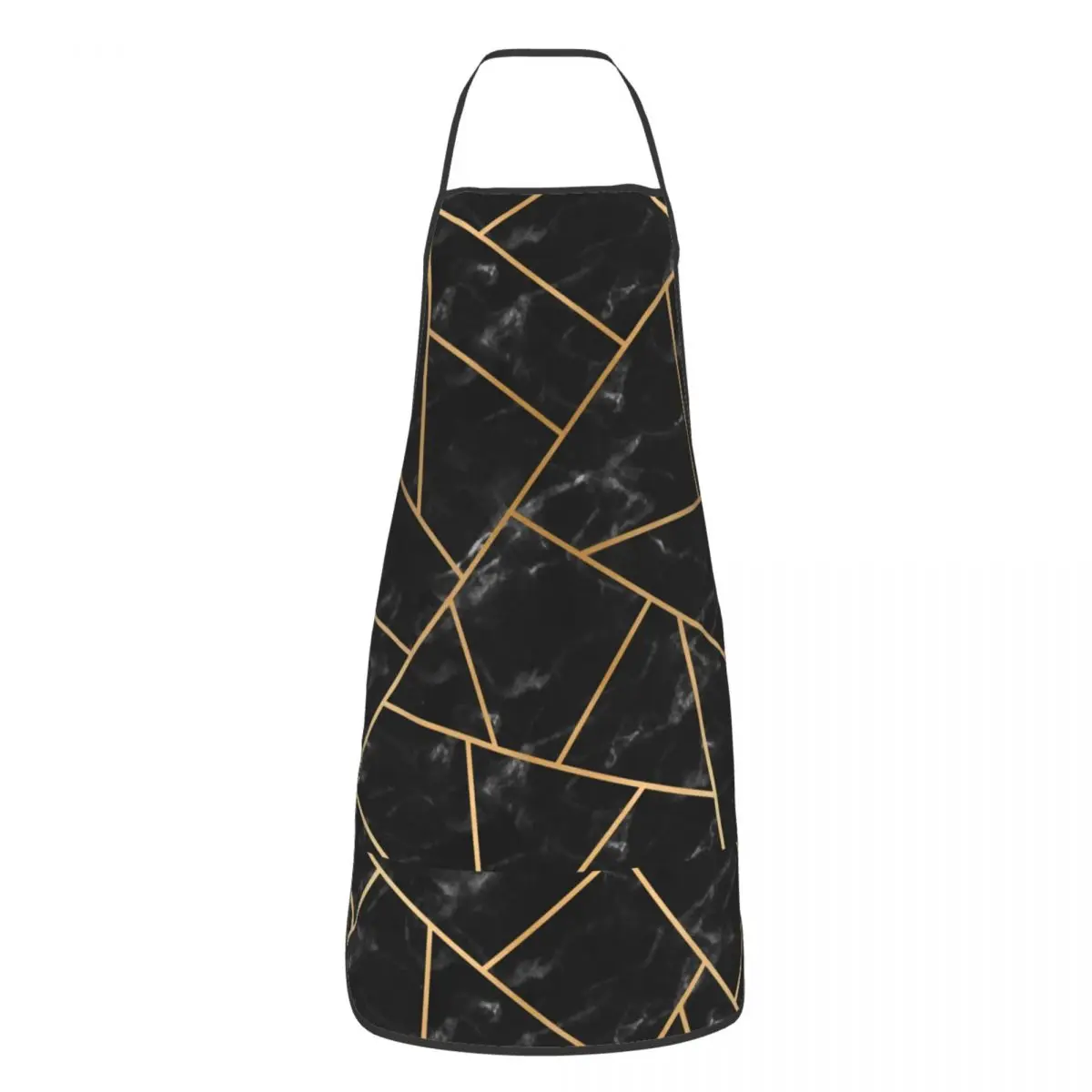 

Black Marble Gold Geo Kitchen Baking Aprons Anti-greasy Retro Nodic Geometric Bib Tablier for Chef Barista Gift