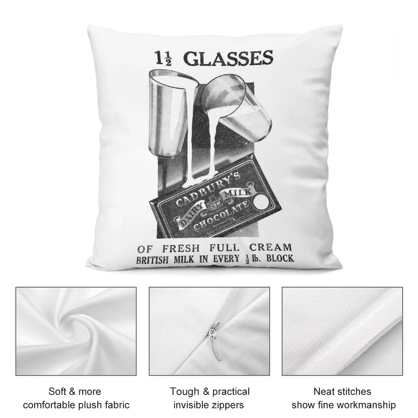 Cadbury's -молочно-молочный шоколад-1933 винтажная декоративная подушка для дивана