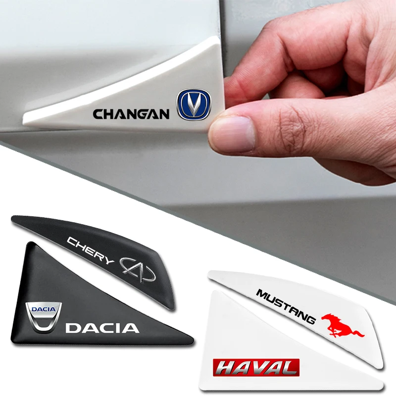 

4Pcs Silicone Car Door Corner Cover Anti-collision Stickers for Toyota TRD RAV4 Avensis Yaris Levin Reiz Crown Car Accessories