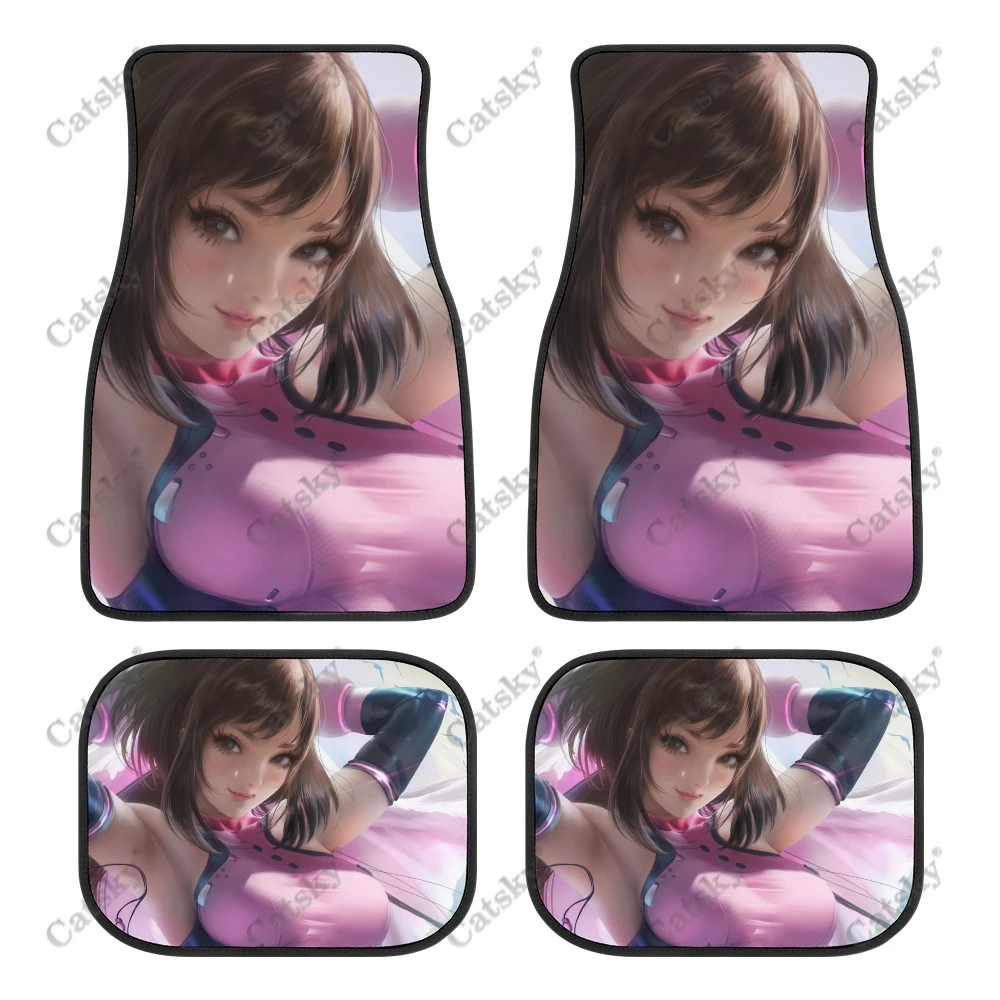 

Uraraka Ochaco Print Car Floor Mats 4 Pieces Premium Quality Carpets Non Slip Protection Passenger Seat and Rear Floor Mats