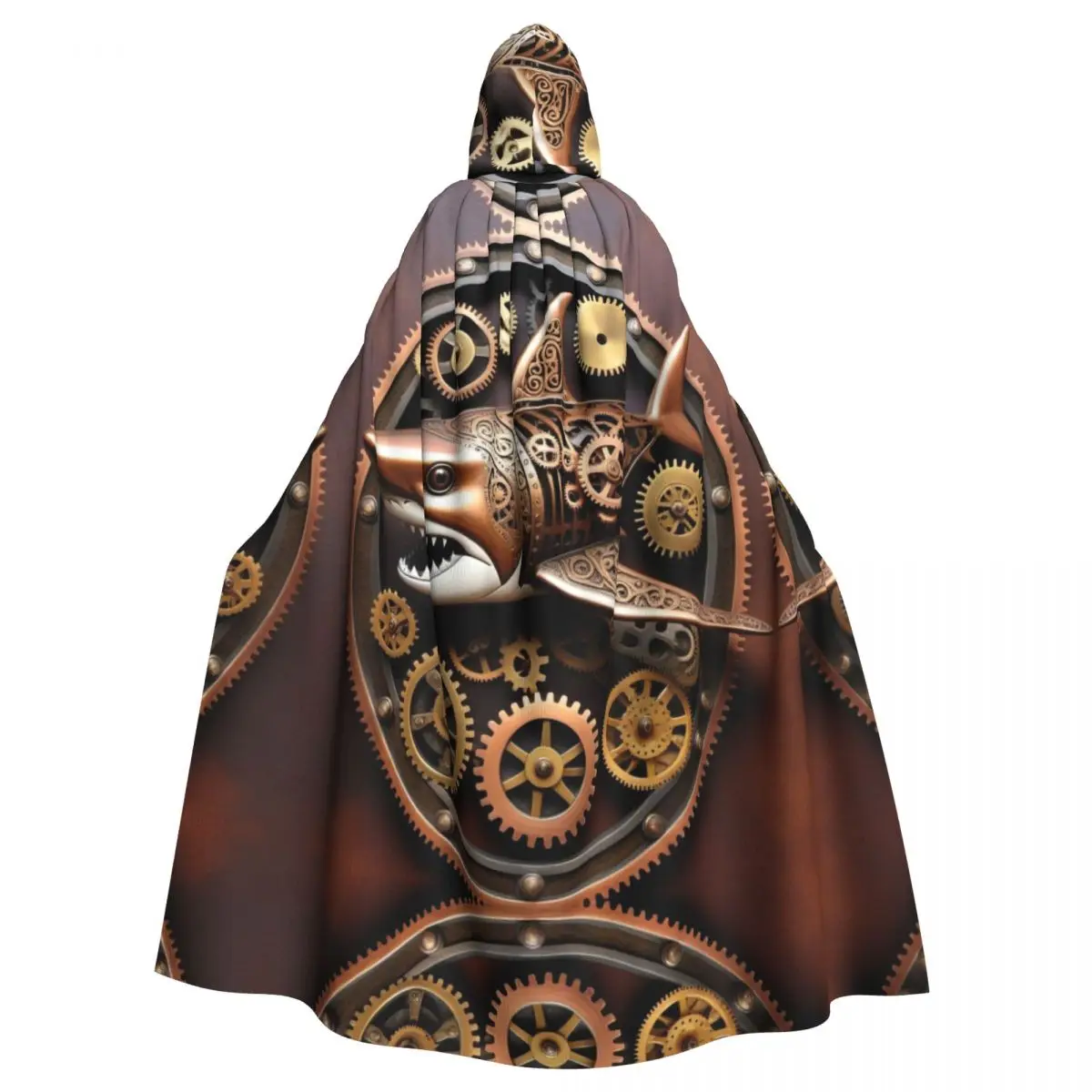 Взрослый Акула в стиле стимпанк фантазийный плащ накидка с капюшоном
