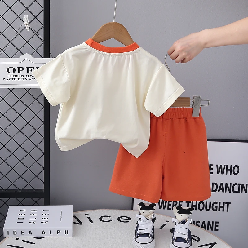 2 шт./комплект Детские хлопковые футболки с тыквой