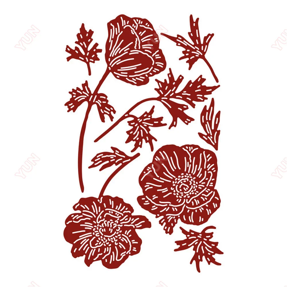 Маленький анемоновый металлический режущий штамп Edge букет Сделай Сам формы для