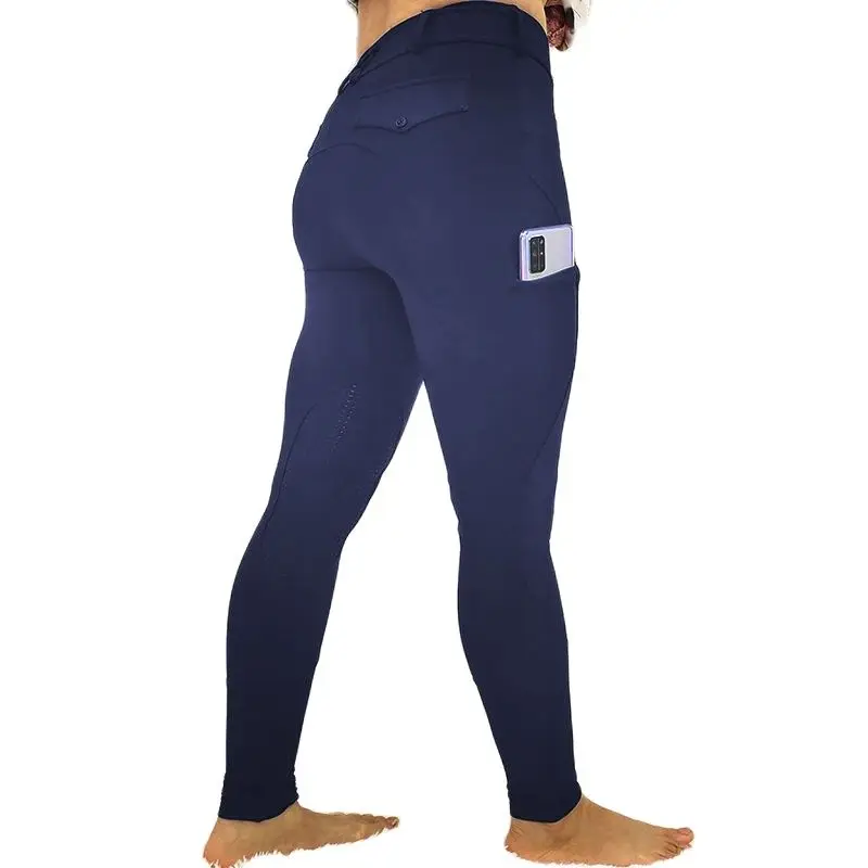 Силиконовые штаны для верховой езды до колена с карманами женские леггинсы