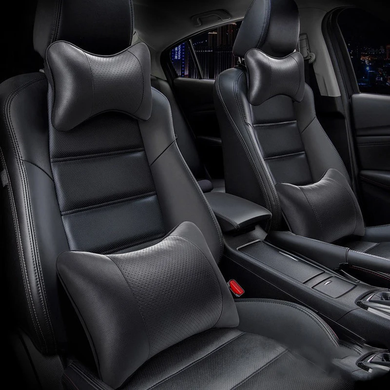 Автомобильная подушка под шею с вышивкой и логотипом 2 шт. подголовник