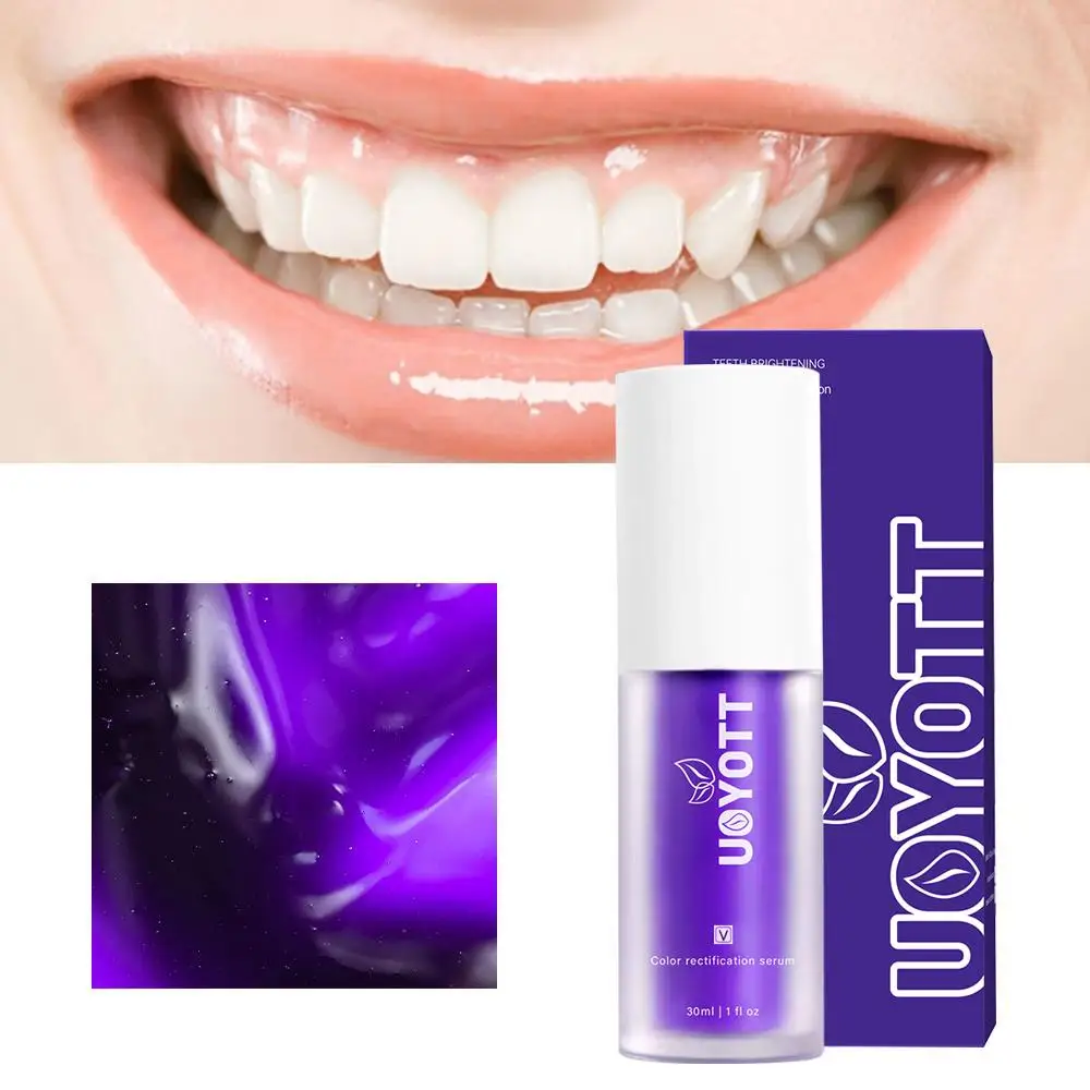 

30ml Purple Toothpaste Cleans Oral Cavity Brightens Care Removing Gingiva Yellowing Teeth Dental Protection White S6T2