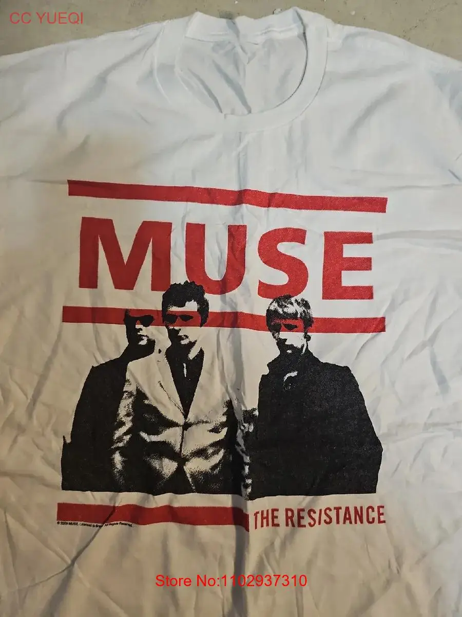 Хлопковая футболка унисекс Vtg Muse Band белая модель J761