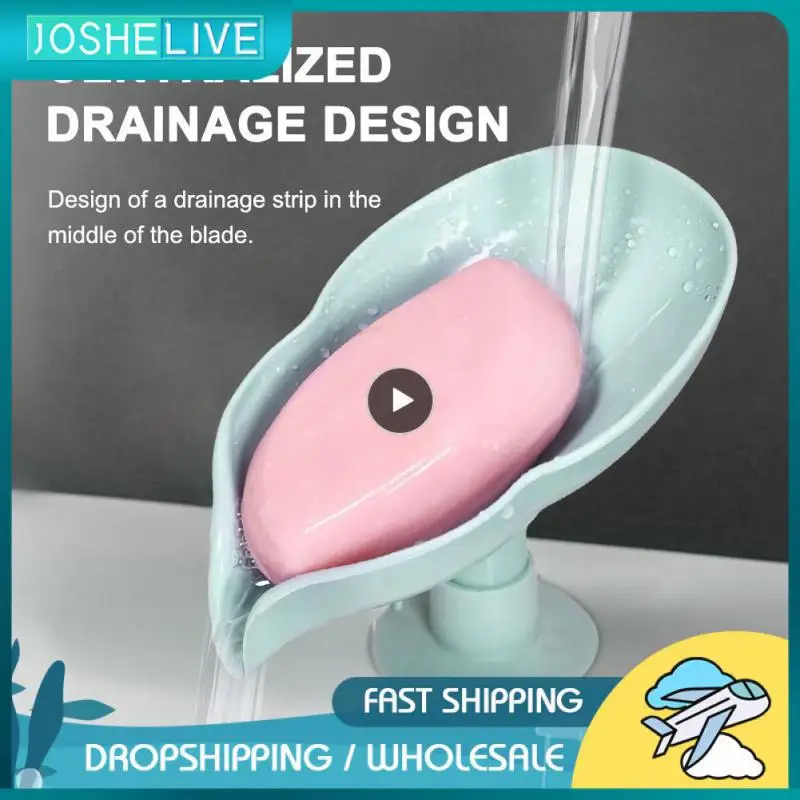 

Креативная коробка для стирки, пластиковая подставка для мыла, поддон для слива, держатель для мыла для ванной комнаты, коробка с листьями лотоса, нескользящее туалетное мыло