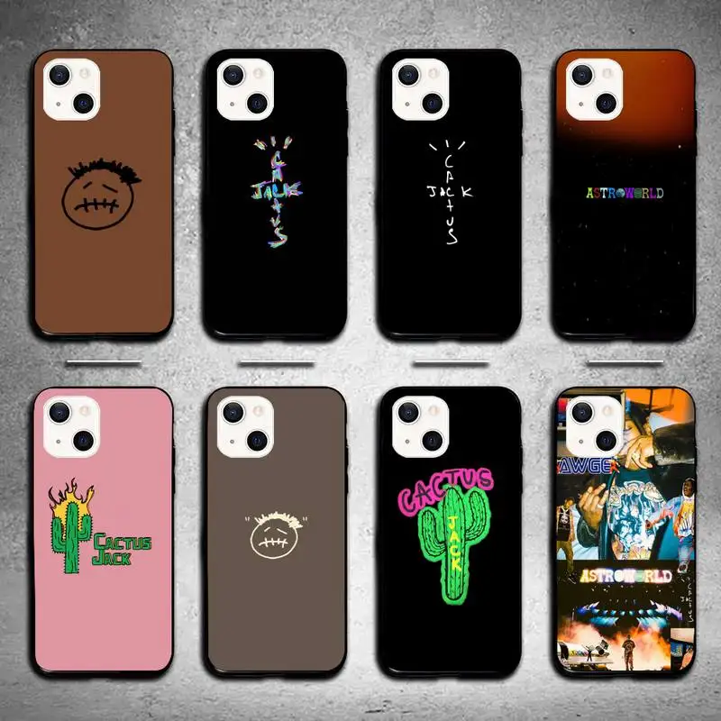 Cactus Jack Records  Phone Case For iPhone 11 12 Mini 13 14 Pro XS Max X 8 7 6s Plus SE XR Shell