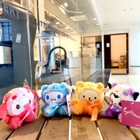 10cm kawaii plush keychain sanrio kuromi kitty melody ins soft plush stuffed pendant cartoon key chain dolls girls toys