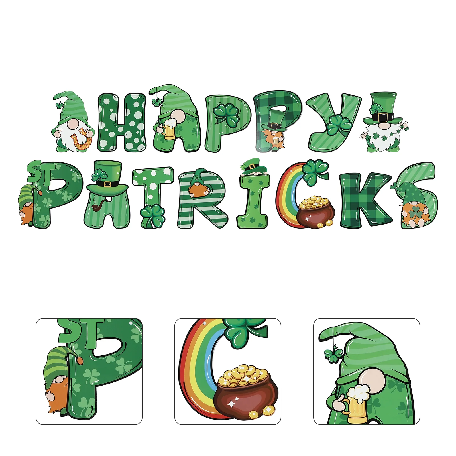 

Классический креативный нежный баннер на День Св. Патрика, декор на День Св. Патрика, тянущийся флаг на День Св. Патрика