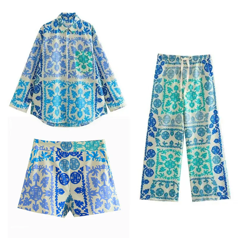 

Cute Print Pajamas For Women Summer Long Sleeve Sleepwear Satin Silk Night Wear Loungewear Set Ladies Pjamas Home Suit Pyjamas