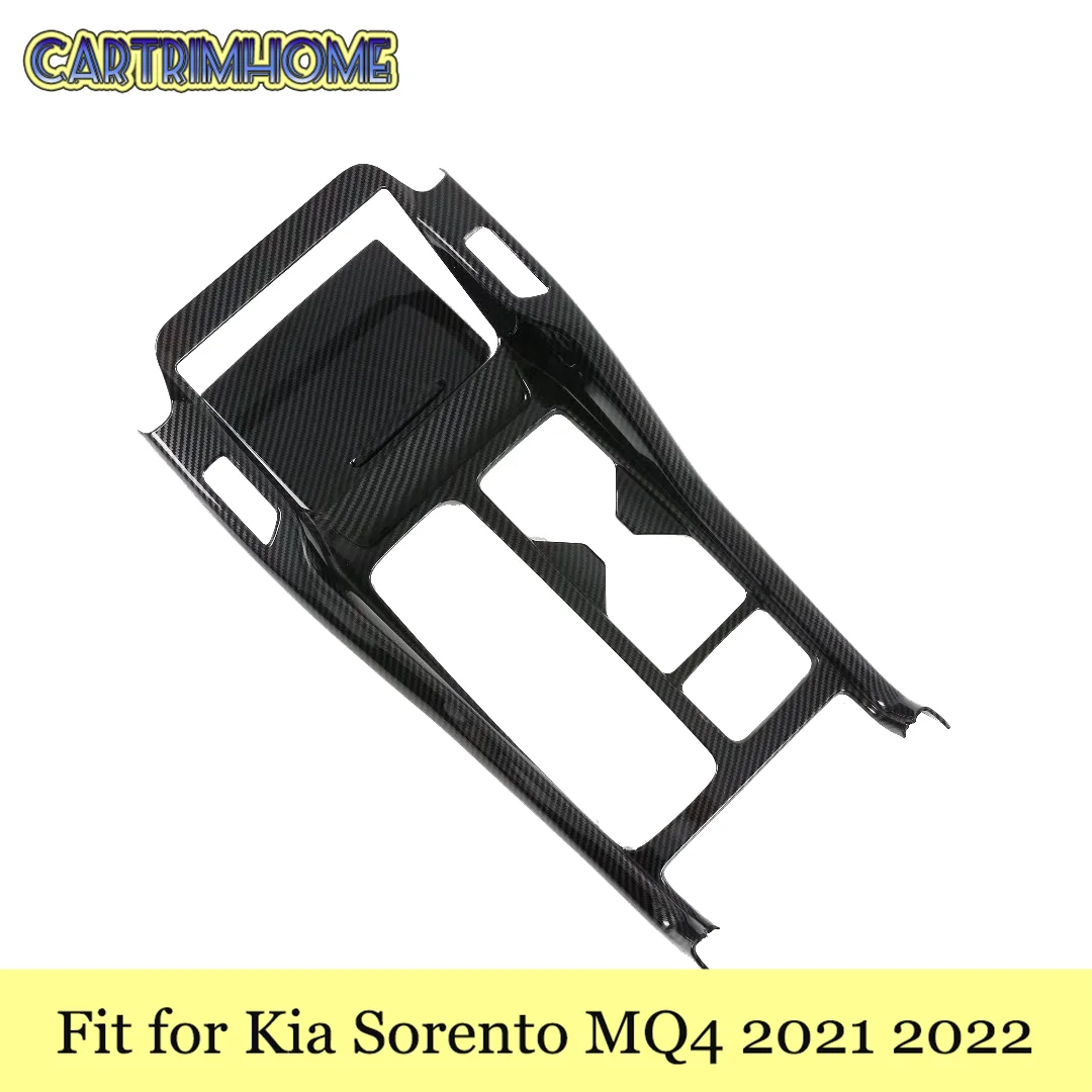 

Car Products Fit for Kia Sorento MQ4 2021 2022 Accessories Front Center Console Gear Shifter Sticker Cover 2pcs Interior Parts
