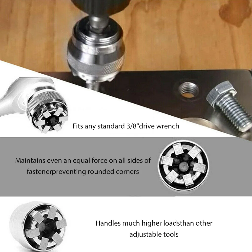 

Socket Ratchet Wrench Universal Stainless Steel Spanner Sleeve Multifunctional Bolts Nuts Automobile Manufacturing Ratcheting