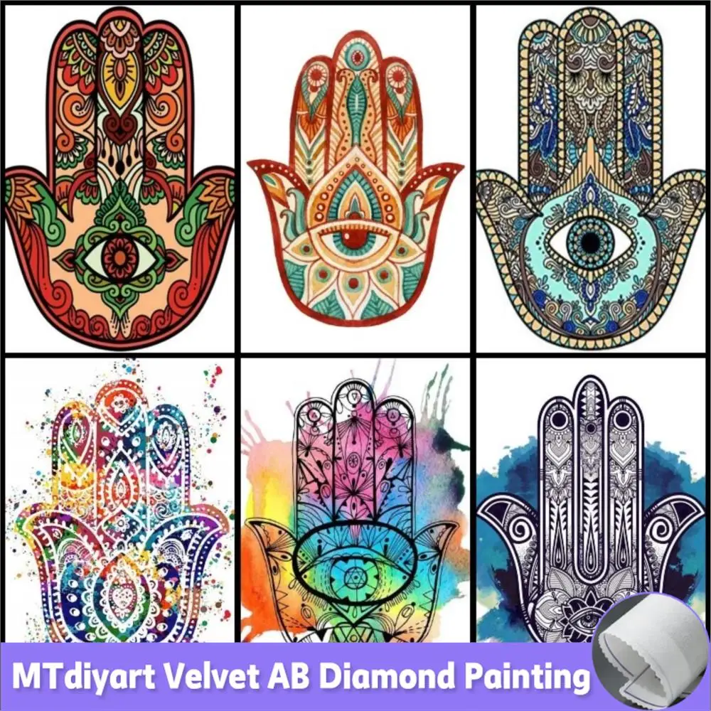 

DIY Hamsa Hand Of Fatima 5D Diamond Painting Embroidery Full Drill Mosaic Wall Art Gift For Meditation Yoga Or Zen Enthusiasts